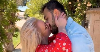 Britney Spears celebrates first anniversary with Sam Asghari after slamming drug claims