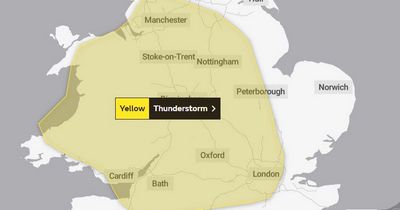 Met Office extends weather warning with maps showing where and when heavy rain and storms are expected to hit
