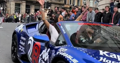 Video shows moment hundreds of Edinburgh locals line streets for supercar rally