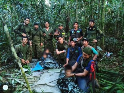 Four children missing in jungle after Colombia plane crash found alive after 40 days