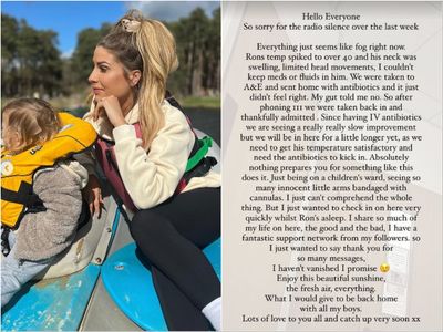 Influencer Mrs Hinch’s son Ronnie admitted to hospital with unknown illness