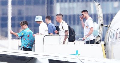 Jack Grealish in same shirt from night before as Man City return from Ibiza for parade