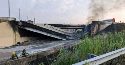 Terrifying moment Philly interstate collapses after tanker explodes