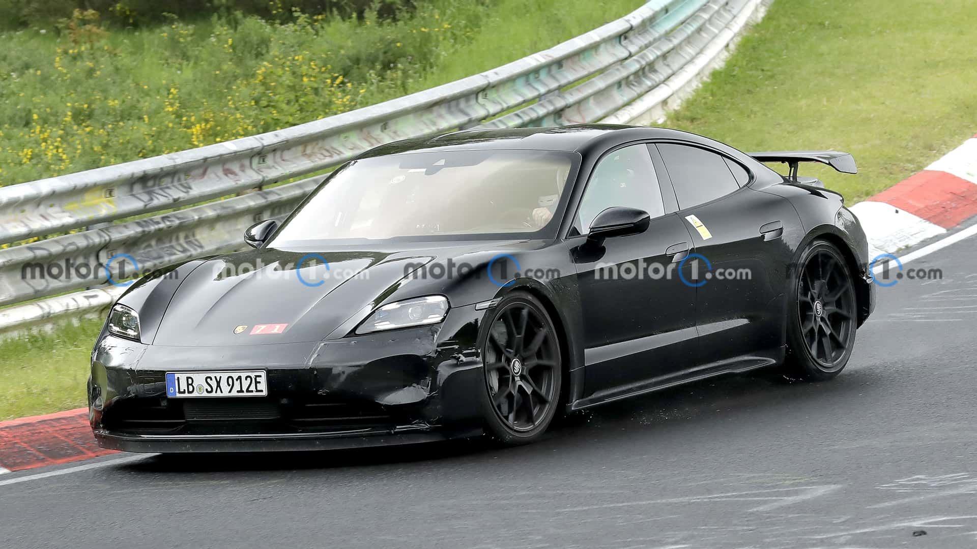 UPDATE Porsche Taycan Spied Testing As Possible GT Model
