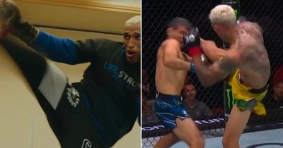 UFC star Charles Oliveira drilled exact head kick that led to Beneil Dariush KO