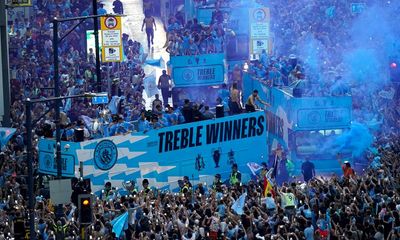 ‘Absolutely buzzing’: Manchester City celebrate historic treble in victory parade