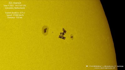 Wow! Amazing video shows International Space Station crossing the sun during spacewalk