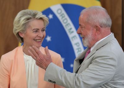 EU Commission chief talks with Brazil's president about stalled trade deal