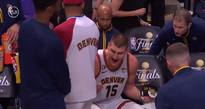 Nikola Jokic was visibly upset and uncharacteristically fired up during a Game 5 timeout