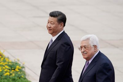Palestinian President Mahmoud Abbas arrives in China