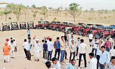 Rajasthan: Groom arrives with 'baraatis' on 51 tractors for wedding in Barmer