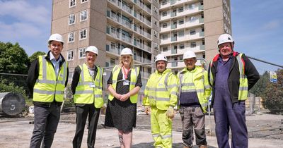 Demolition of eyesore Leeds towerblocks gets underway in Killingbeck