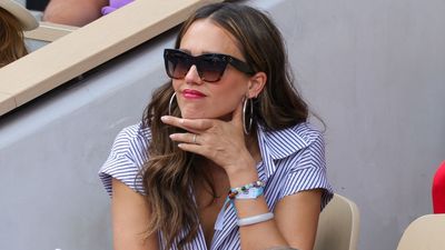 Jessica Alba and her identical daughter opt for coastal grandmother style at the French Open