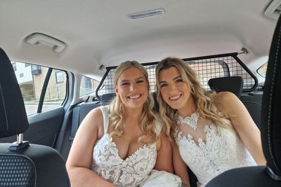 Brides get ‘hitched’ thanks to police escort to wedding venue