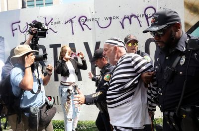 Clashes break out at Trump arraignment courthouse after ‘suspicious package’ sparks police response