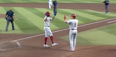 A terrible missed call almost had the Phillies hitting a go-ahead HR on clear foul ball