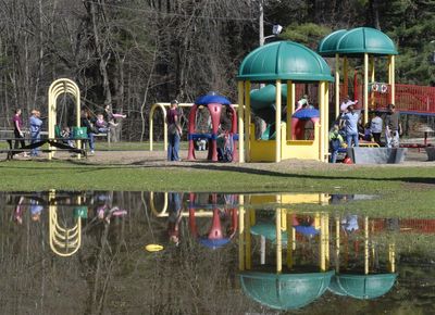 Playground slides doused with pool acid, injuring 2 children
