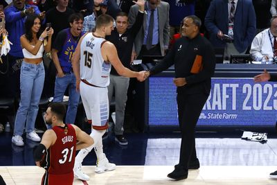 Nikola Jokic made sure to shake every Heat player’s hand before celebrating in a super classy moment