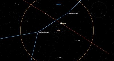 Watch Venus swarm the Beehive Cluster today in free telescope livestream