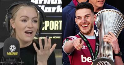 Laura Woods ruins West Ham fan with brutal reply over Declan Rice to Arsenal transfer