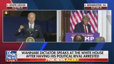 Line Crossed: Fox News Chyron Calls President Biden 'Wannabe Dictator' Who Had 'His Political Rival Arrested'