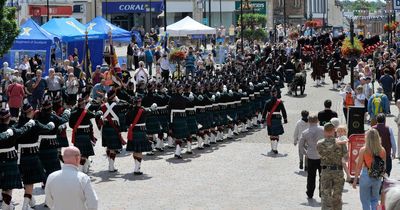 Royal Regiment of Scotland exercise freedom to march through Dumfries