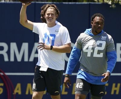 Check it: Justin Herbert has very awkward moment at Chargers media day