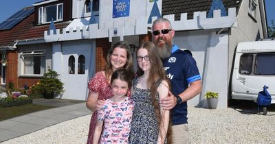 Lanarkshire dad builds DIY Disney castle on family home for gala queen daughter