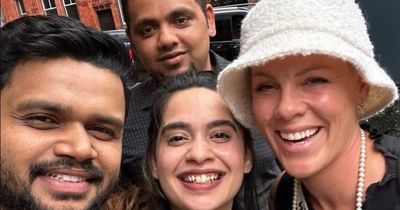 Pink visits popular restaurant for a curry ahead of huge UK stadium gig