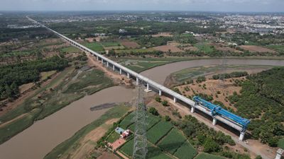 Construction work on second bridge in bullet train project completed