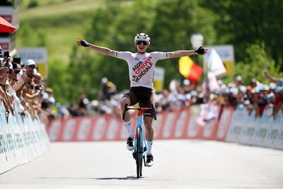 Felix Gall powers to first major career win and overall race lead on stage four of Tour de Suisse