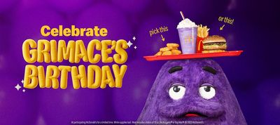 McDonald’s is celebrating Grimace’s birthday with a purple milkshake for some reason