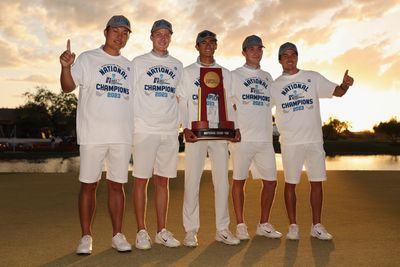 Which school has the most NCAA men’s golf team championships?