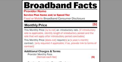 Comcast Complains FCC Broadband Nutrition Label Shackles It With ‘Unnecessarily Onerous Burden’