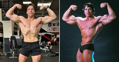 Arnold Schwarzenegger's son Joseph teases he's 'catching up' to dad with weight training