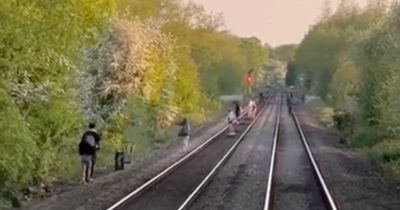 Train makes emergency stop as children seen playing on 75mph line