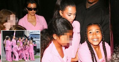 Kim Kardashian and Kourtney put feud aside at lavish pink Barbie bash for North's birthday