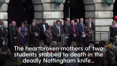 Families of victims pay tribute at Nottingham vigil as thousands hold minute’s silence