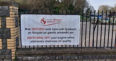 Swansea motorists are being asked to turn their engines off near a city school