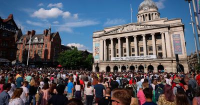 Thousands attend emotional vigil in Nottingham as mother of victim urges city to ‘hold no hate’