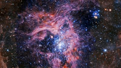 'Weird' game of cosmic tug-of-war in the Tarantula Nebula weaves up new stars