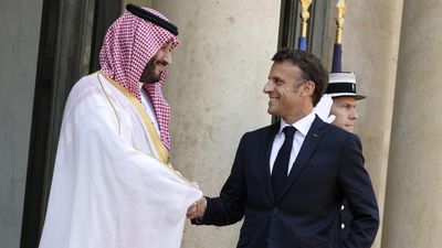 Rebranded Saudi crown prince meets Macron as rights groups decry ‘hypocrisy’