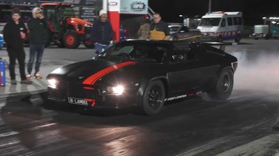 Lamborghini Jalpa With Twin-Turbo LS V8 Does Sub-9-Second Quarter Mile