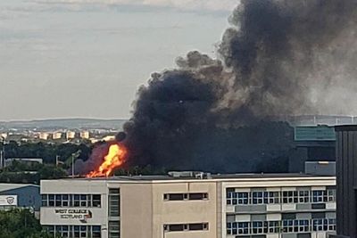 Footage shows terrifying explosion and fire ripping through boatyard