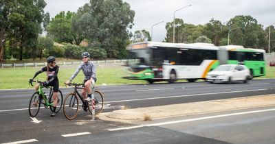 Barriers to separate cyclists from cars, walkers in new cycling route