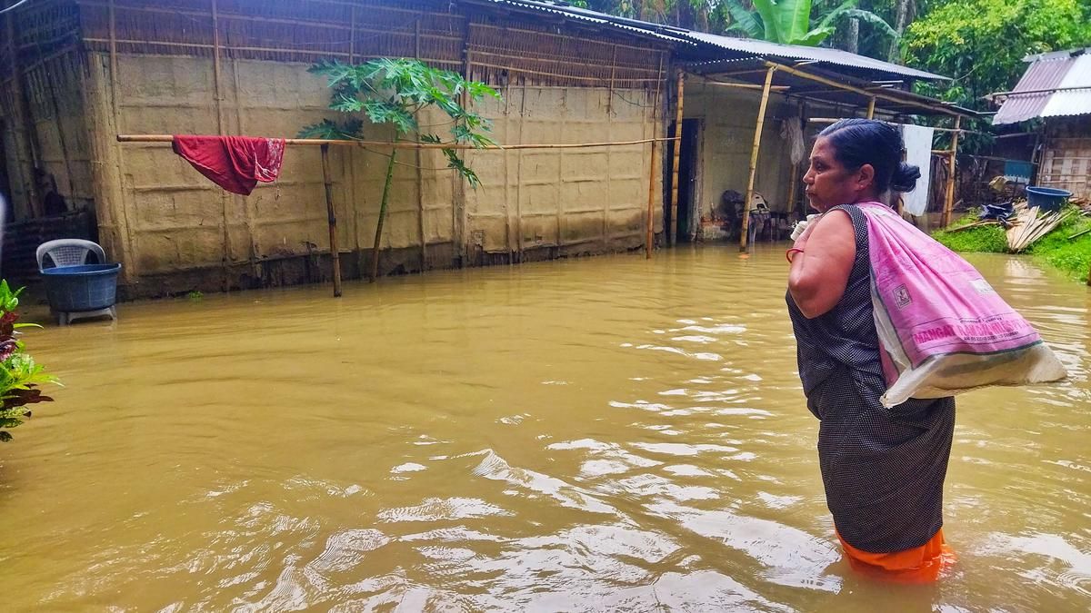 Flood Hits 11 Assam Districts Erosion More Worrying 9858