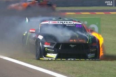 Fire rocks Darwin Supercars opener