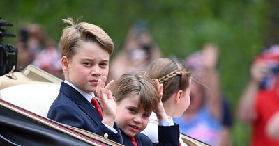 Prince Louis looks dapper in tie as he joins George and Charlotte at Trooping the Colour