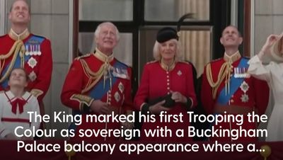 Prince Louis steals the show as King Charles and other royals watch flypast from Buckingham Palace balcony