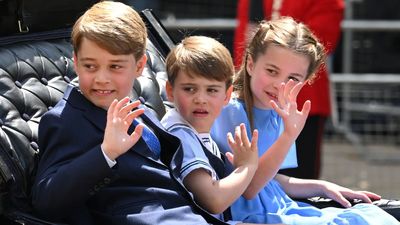 Prince George, Princess Charlotte and Prince Louis look adorable in co-ordinated outfits for Trooping the Colour